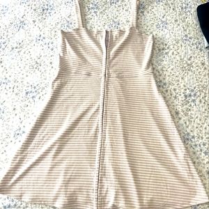 Purple horizontal lines flowy dress